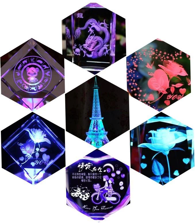 Gifts Shop 2d 3d Photo Crystal Glass Laser Engraving Machine